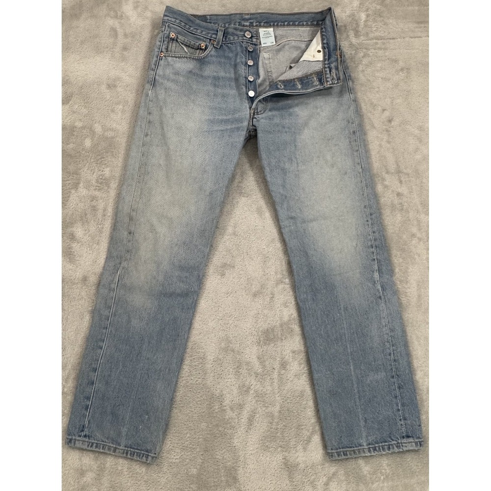 Vintage Levis 501XX Jeans Mens 34x29 Button Fly Straight 2000s Y2K Distressed